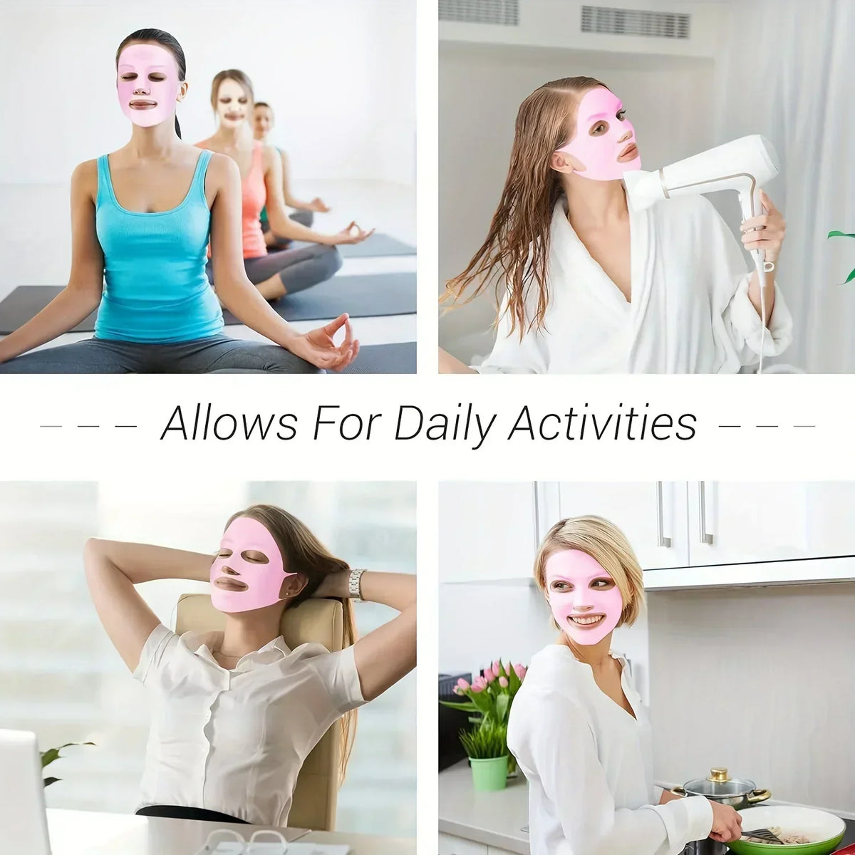 1pcs Silicone Facial Mask Moisturizing Mask Cover Anti-evaporation Beauty Facial Tool Reusable Mask Fixing Cover